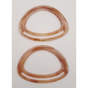 Çanta Aksesuar Akrilik Sütlü Kahve Renk Mermer Desen Çanta Tutma Sapı