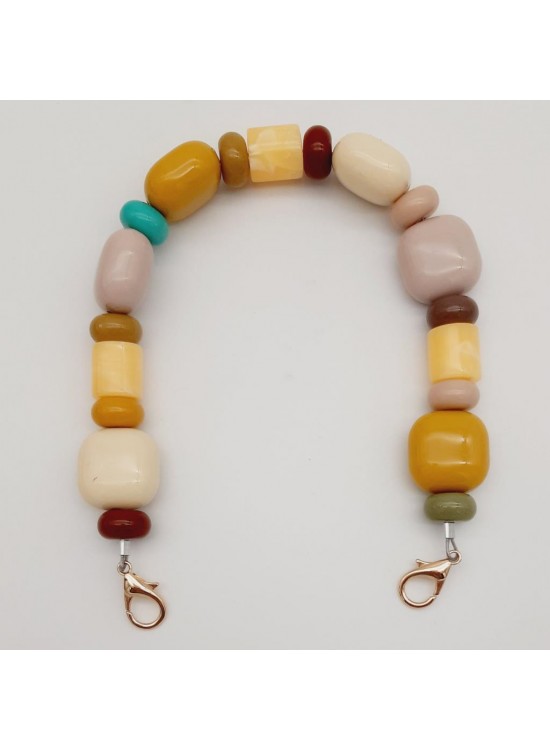 Çanta Aksesuar Akrilik Zincir 39 Cm Kancalı Küp Model