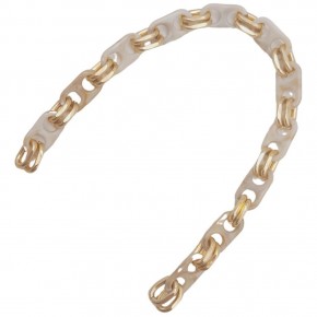 Çanta Aksesuar Akrilik Zincir 42 cm Bej Renk Light Gold Metalli