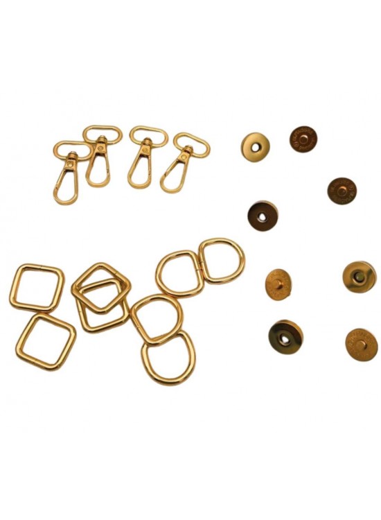 Çanta Aksesuar Aksesuar Set 4 er Adet (Kanca, D Halka, Kare Halka, Mıknatıs)