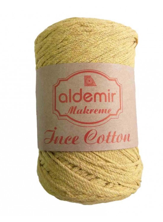 Çanta Aksesuar Aldemir İnce Pamuk Makrome Açık Hardal No:7