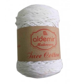 Çanta Aksesuar Aldemir İnce Pamuk Makrome Beyaz No:1