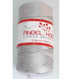 Çanta Aksesuar Angel Açık Gri Renk Polyester Makrome No:24