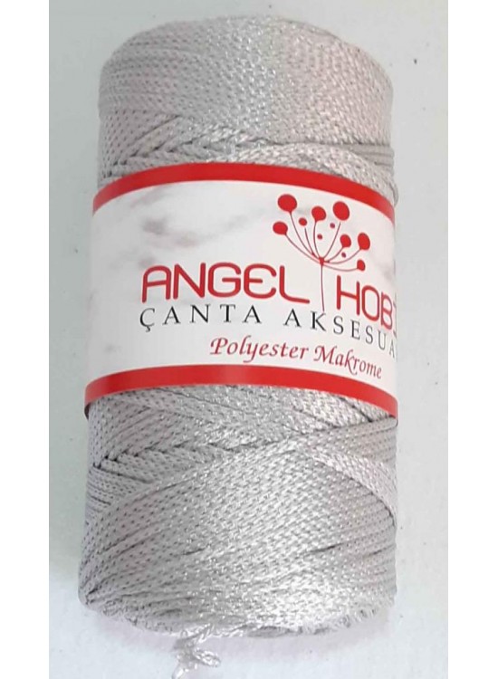 Çanta Aksesuar Angel Açık Gri Renk Polyester Makrome No:24