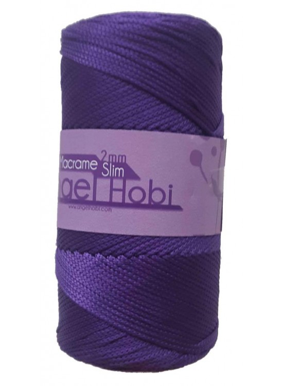 Çanta Aksesuar Angel Pp Makrome İp A-47( Koyu Mor)