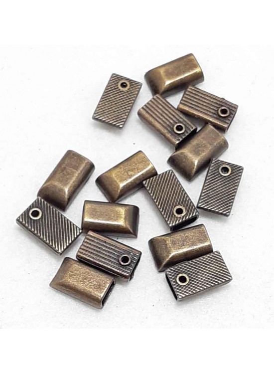 Çanta Aksesuar Antik Renk Fermuar Stop, Büzgü Ucu (10 Adet)