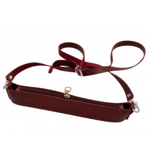 Çanta Aksesuar Atina Model Bordo Renk Çanta Yapım Seti Gümüş Metalli