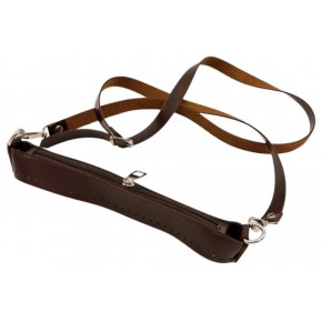 Çanta Aksesuar Atina Model Koyu Kahve Renk Çanta Yapım Seti Gümüş Metalli