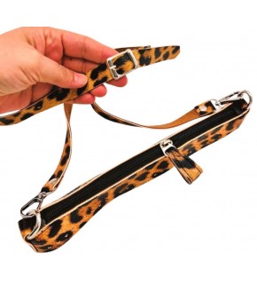 Çanta Aksesuar Atina Model Leopar Renk Çanta Yapım Seti Gümüş Metalli