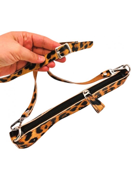 Çanta Aksesuar Atina Model Leopar Renk Çanta Yapım Seti Gümüş Metalli