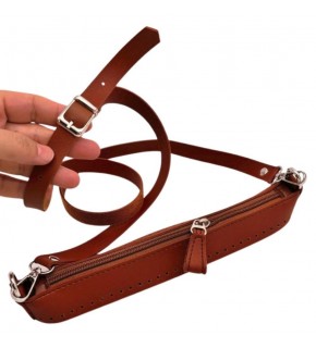 Çanta Aksesuar Atina Model Taba Renk Çanta Yapım Seti Gümüş Metalli