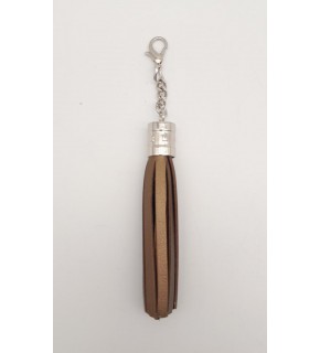 Çanta Aksesuar Bakır Renk Suni Deri Kovanlı Püskül Gümüş Metalli