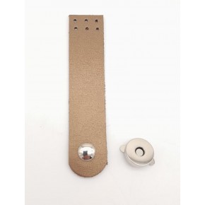 Çanta Aksesuar Bakır Renk Tek Kat Suni Deri Kapak 10.5x2.5 cm Gümüş Metal