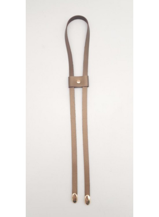 Çanta Aksesuar Bakır Tek Kat Suni Deri Büzgü Light Gold Metalli