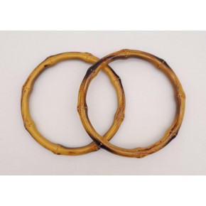 Çanta Aksesuar Bambu Görünümlü 11 cm Çapında Plastik Çift Sap