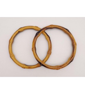 Çanta Aksesuar Bambu Görünümlü 11 cm Çapında Plastik Çift Sap