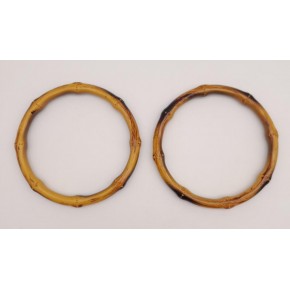 Çanta Aksesuar Bambu Görünümlü 11 cm Çapında Plastik Çift Sap