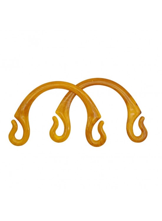 Çanta Aksesuar Bambu Görünümlü Plastik Çanta Sapı No:28 Açık Renk