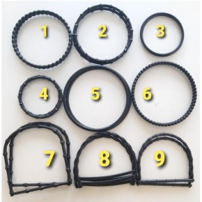 Çanta Aksesuar Bambu Görünümlü Plastik Çanta Sapı Siyah Renk A13