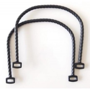 Çanta Aksesuar Bambu Görünümlü Plastik Çanta Sapı Siyah Renk A27