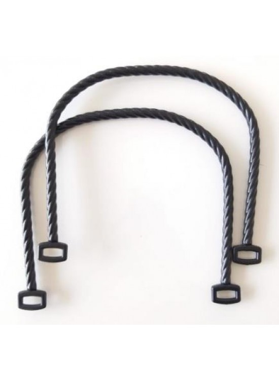 Çanta Aksesuar Bambu Görünümlü Plastik Çanta Sapı Siyah Renk A27