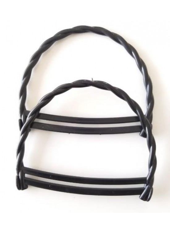 Çanta Aksesuar Bambu Görünümlü Plastik Çanta Sapı Siyah Renk A8