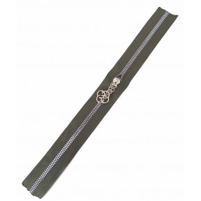 Çanta Aksesuar Başlıklı Fermuar 30 Cm Gümüş Metal Haki