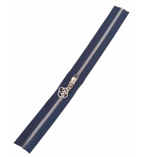 Çanta Aksesuar Başlıklı Fermuar 30 Cm Gümüş Metal Lacivert