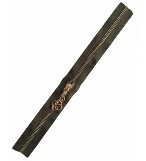 Çanta Aksesuar Başlıklı Fermuar 30 Cm Light Gold Metal Haki