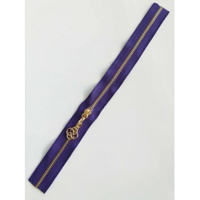 Çanta Aksesuar Başlıklı Fermuar 30 Cm Light Gold Metal Mor