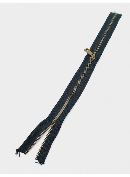 Çanta Aksesuar Başlıklı Fermuar 40 Cm Antik Metal Siyah