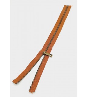 Çanta Aksesuar Başlıklı Fermuar 40 Cm Antik Metal Taba