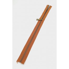 Çanta Aksesuar Başlıklı Fermuar 40 Cm Antik Metal Taba