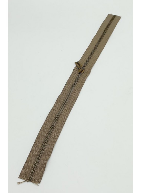 Çanta Aksesuar Başlıklı Fermuar 40 Cm Antik Metal Vizon