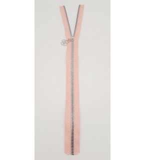 Çanta Aksesuar Başlıklı Fermuar 40 Cm Gümüş Metal Pudra