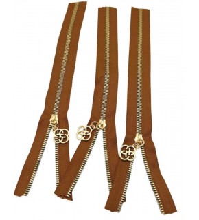 Çanta Aksesuar Başlıklı Fermuar Set 30 Cm Light Gold Metal Taba 3 Adet