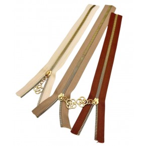 Çanta Aksesuar Başlıklı Fermuar Set 30 Cm Light Gold Metal (Taba, Krem, Bej)