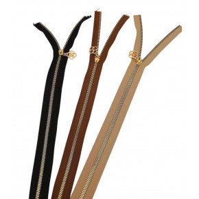 Çanta Aksesuar Başlıklı Fermuar Set 45 Cm Light Gold Metal 3 Adet (Bej, Taba, Siyah)