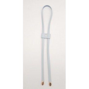 Çanta Aksesuar Bebe Mavi Tek Kat Suni Deri Büzgü Light Gold Metalli