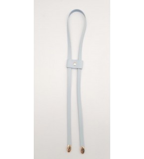 Çanta Aksesuar Bebe Mavi Tek Kat Suni Deri Büzgü Light Gold Metalli