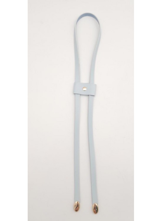 Çanta Aksesuar Bebe Mavi Tek Kat Suni Deri Büzgü Light Gold Metalli