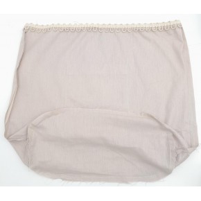 Çanta Aksesuar Bej 25X12 Cm Oval Tabanlı Dikilmiş Fermuarsız Astar