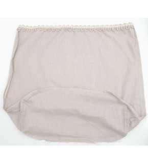 Çanta Aksesuar Bej 25X12 Cm Oval Tabanlı Dikilmiş Fermuarsız Astar