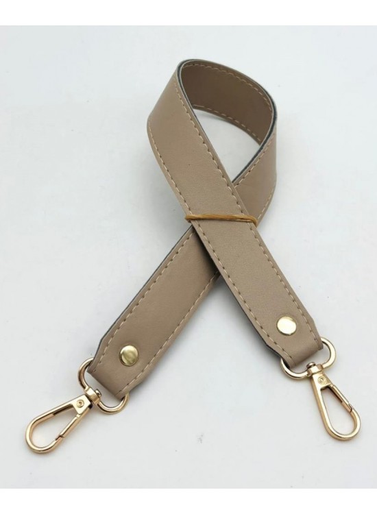 Çanta Aksesuar Bej Renk 42X2.5 Cm Kancalı Sap Light Gold Metalli