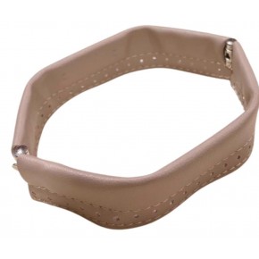 Çanta Aksesuar Bej Renk Derili Metal Çanta Ağzı 18 Cm