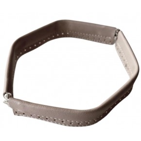 Çanta Aksesuar Bej Renk Derili Metal Çanta Ağzı 24 Cm