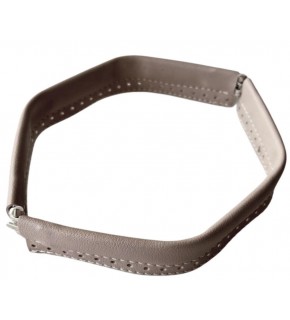 Çanta Aksesuar Bej Renk Derili Metal Çanta Ağzı 24 Cm