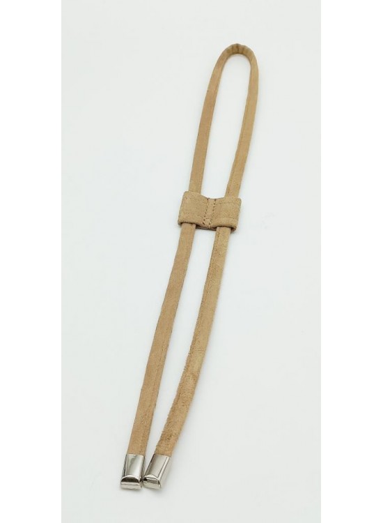 Çanta Aksesuar Bej Renk Suni Deri Nubuk Büzgü Gümüş Metalli