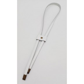 Çanta Aksesuar Beyaz Gerçek Deri Büzgü Antik Metalli