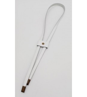 Çanta Aksesuar Beyaz Gerçek Deri Büzgü Antik Metalli